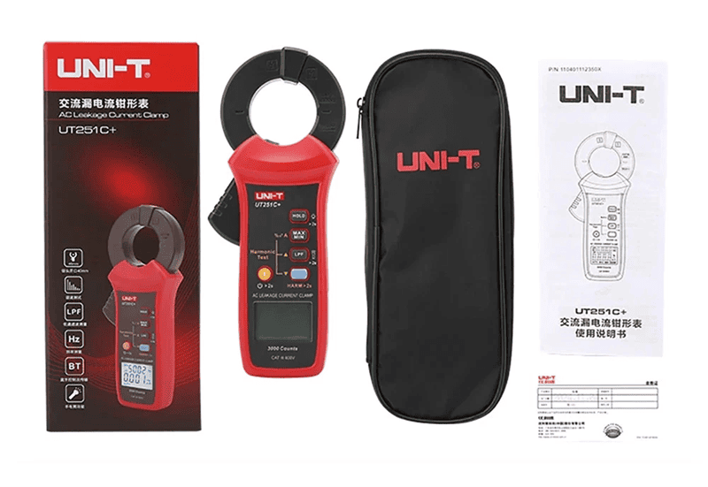 UNI-T UT251C+ Pinza amperimétrica digital de corriente de fuga de CA 3mA-60A TRMS Bluetooth APP-