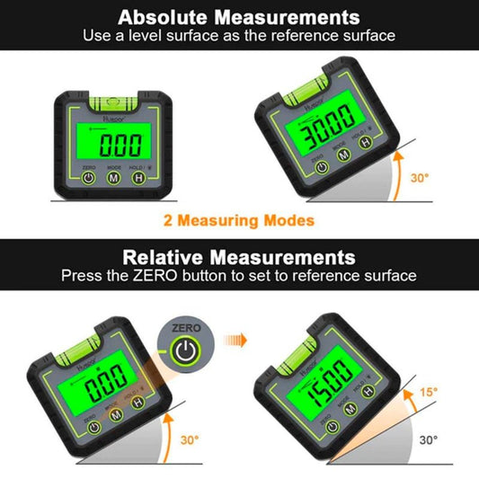 Inclinometro digital portatil 0 - 360° Huepar AG01 - SyM Asociados