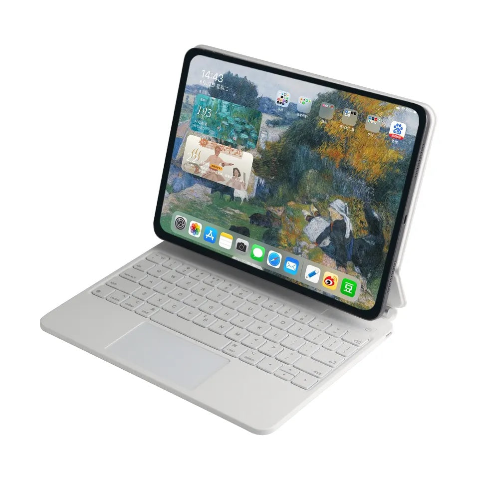 Magic Keyboard 10.9" 11" Bluetooth Calidad Asegurada Blanco(No incluye ipad)