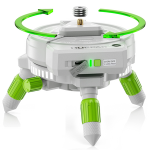 Huepar AT5, Base Giratoria Eléctrica Ajustable de 360 Grados, Ajuste de Altura, Luces Indicadoras LED