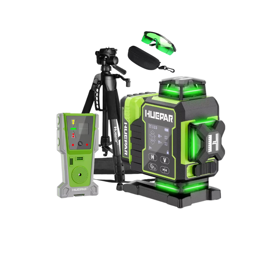 Combo Completo Nivel laser verde Huepar 2024 W04CG 16 líneas