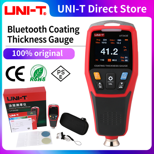 Medidor de Espesor de Pintura UNI T UT343E – Profesional para Metales Ferrosos y No Ferrosos