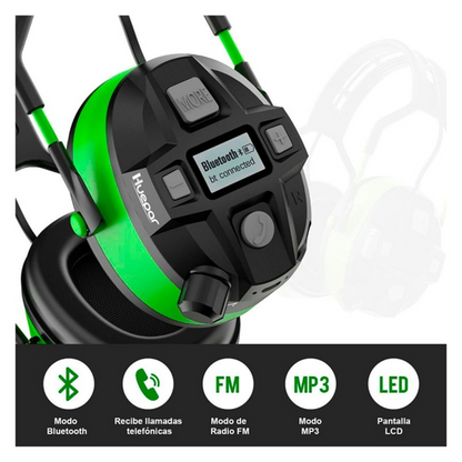 Orejera Ajustable con Bluetooth Huepar E03