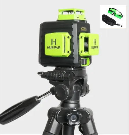 Huepar B03CG | Nivel Láser Verde 3x360° 12 Líneas Triple Péndulo - SyM Asociados Perú