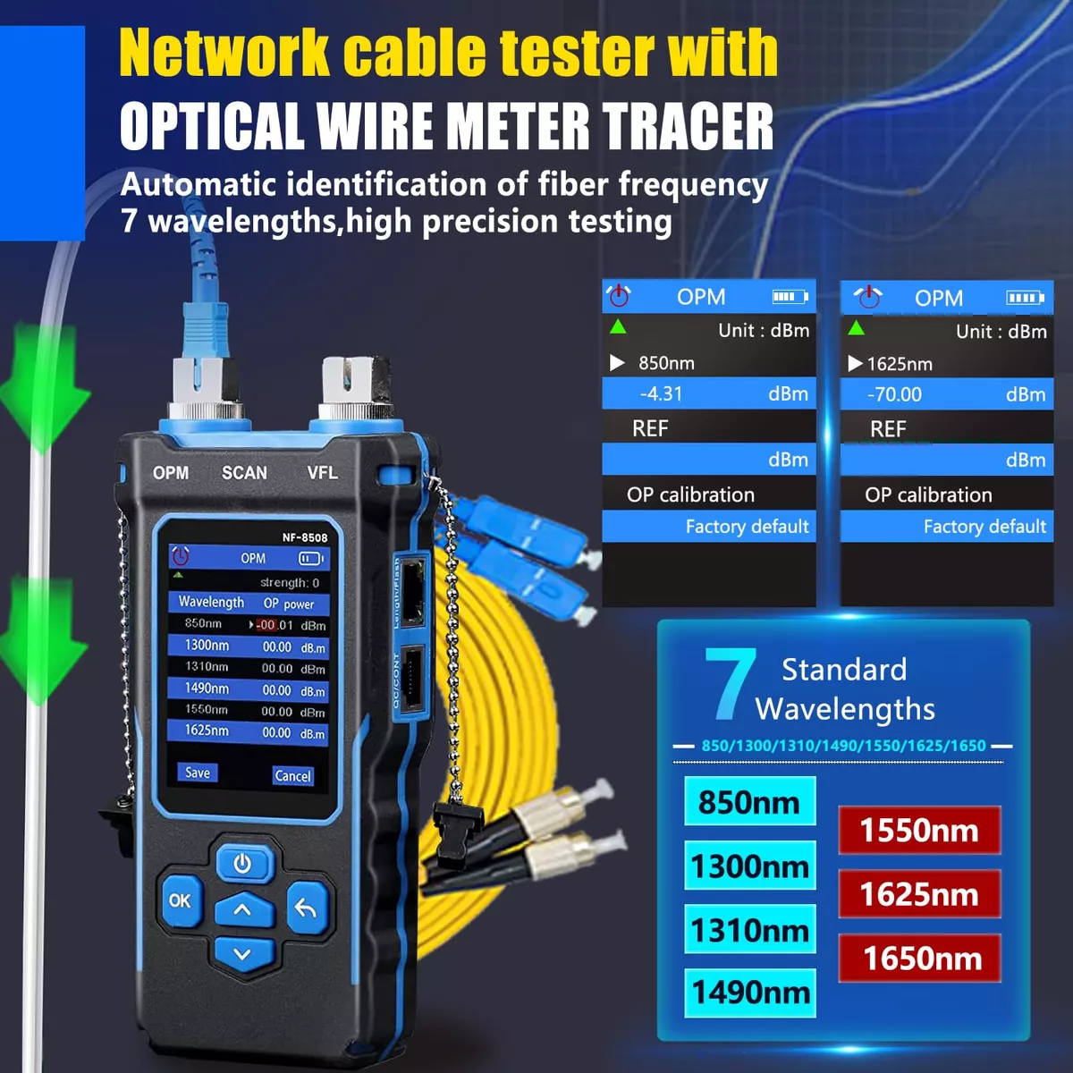 Noyafa Nf-8508 Probador De Cable De Red Y Óptica