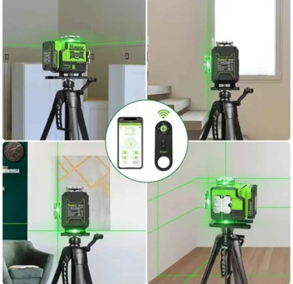 Nivel laser verde Huepar P04CG 16 LINEAS bluetooth(Dos Baterías)