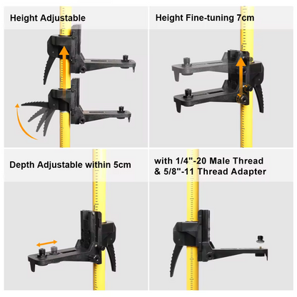 Trípode Huepar láser 3.7 metros  LP36 telescópicas  con 1/4"-5/8"