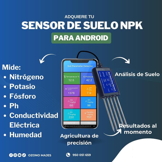 Sensor de suelo NPK PH EC Sensor de nutrientes para agricultura