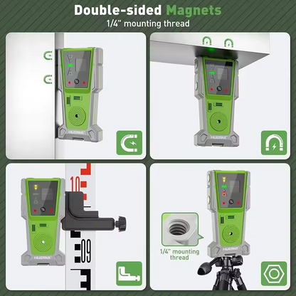 Combo Completo Nivel láser verde Huepar P04CG 16 LINEAS(Dos Baterías)