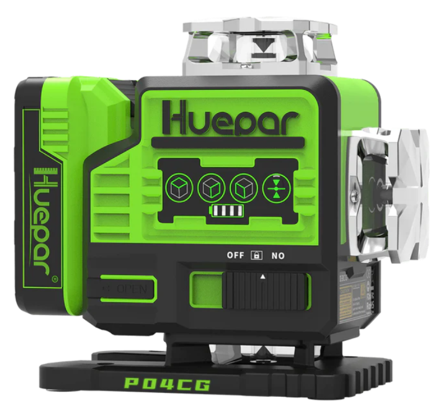 Nivel láser verde Huepar P04CG 16 LINEAS(12V) +Trípode Huepar TPD14