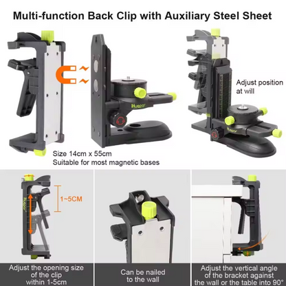 Soporte de nivel láser HUEPAR PV10 más base ajustable de 360 grados