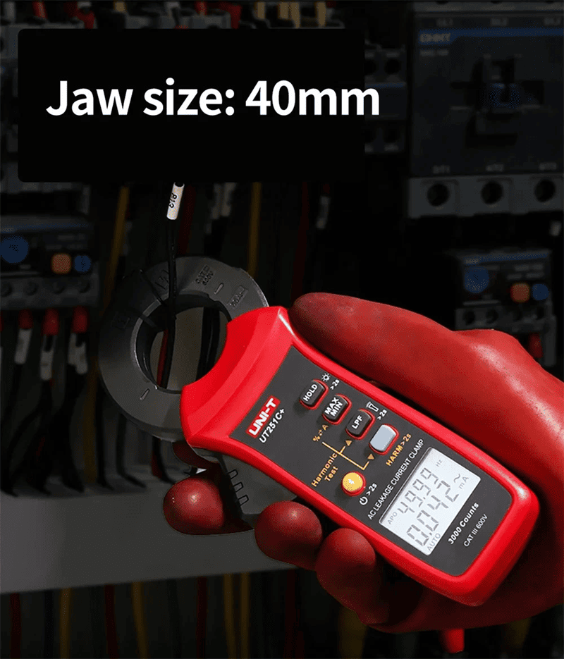 UNI-T UT251C+ Pinza amperimétrica digital de corriente de fuga de CA 3mA-60A TRMS Bluetooth APP-