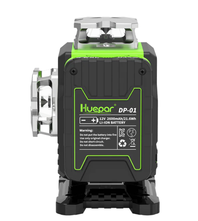 Nivel láser verde Huepar P04CG 16 LINEAS(12V) +Trípode Huepar TPD14