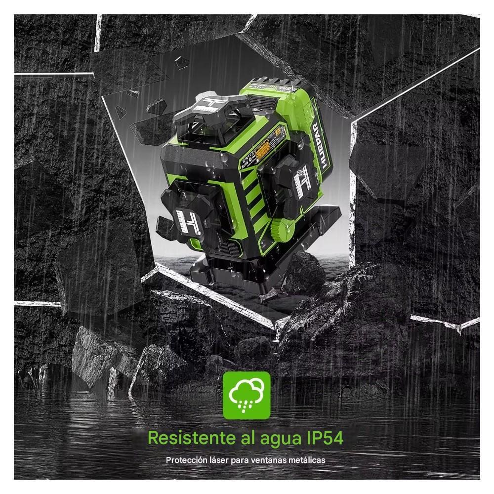 Combo Completo Nivel laser verde Huepar 2024 W04CG 16 líneas - SyM Asociados
