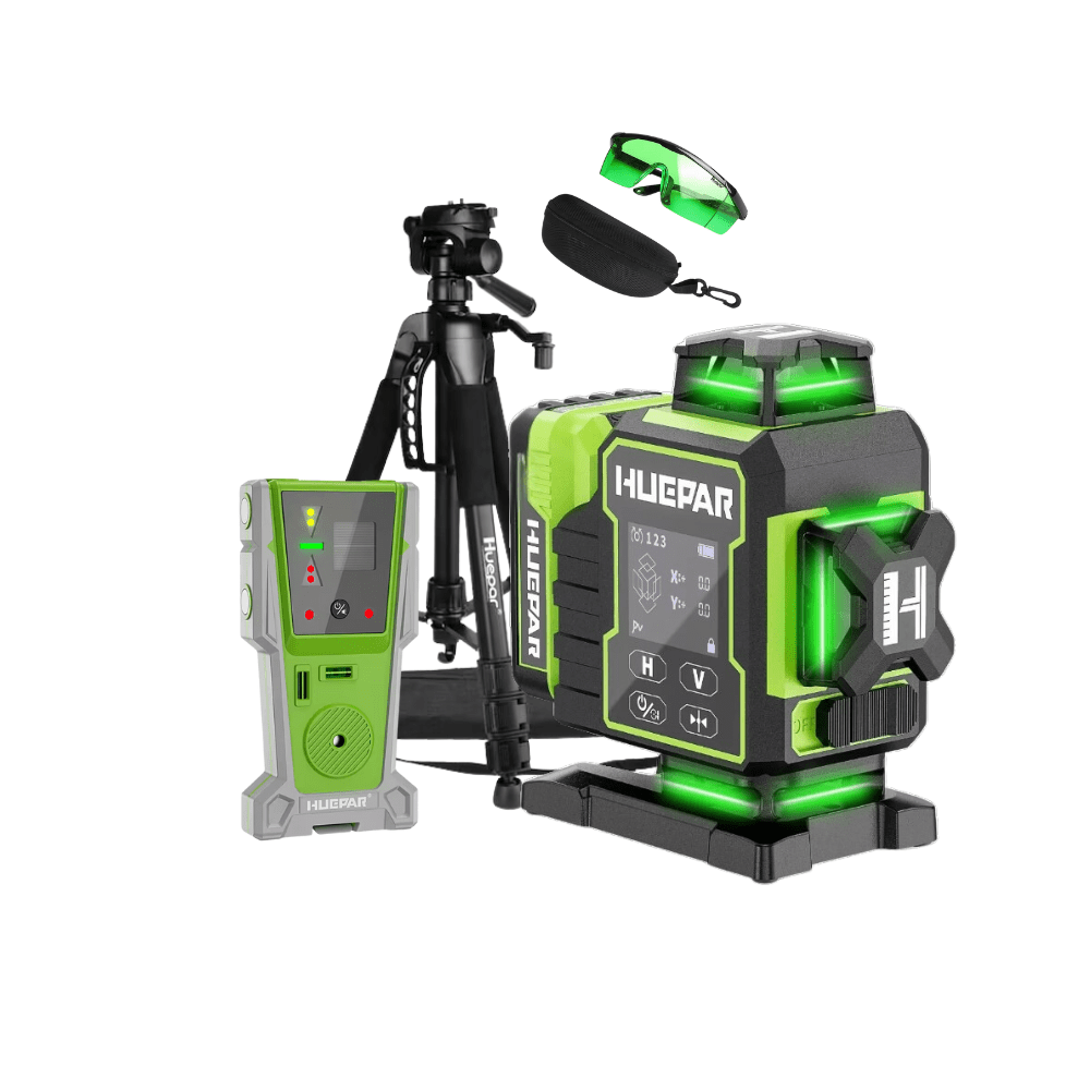 Combo Completo Nivel laser verde Huepar 2024 W04CG 16 líneas - SyM Asociados