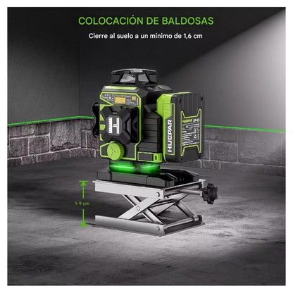 Combo Completo Nivel laser verde Huepar 2024 W04CG 16 líneas - SyM Asociados