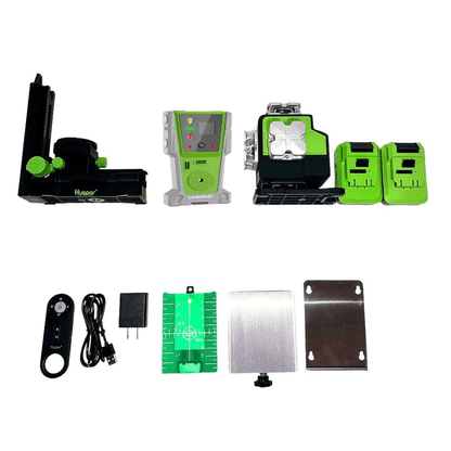 Combo Completo Nivel láser verde Huepar P04CG 16 LINEAS(Dos Baterías) - SyM Asociados
