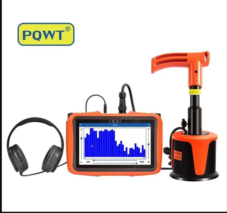 PQWT-L2000 detector acústico de fugas de agua: unidad principal, sensor, audifonos y accesorios