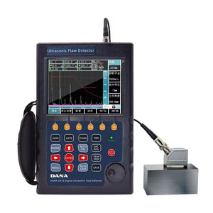 Detector de fallas por ultrasonido DANA U910 con palpador y bloque de calibración - SyM Asociados Perú