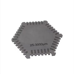 DANA AC-3000 medidor de espesor de pintura húmeda tipo peine hexagonal - vista frontal