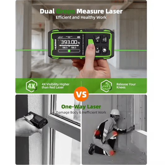 Huepar Inclinómetro Medidor de distancia láser BLM - 60G profesional 120 metros - SyM Asociados