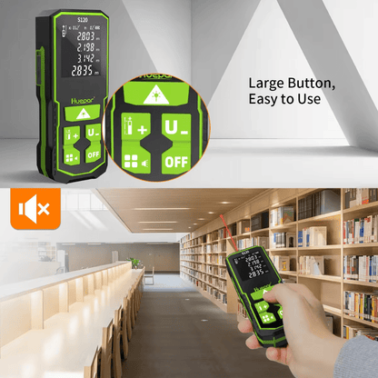 Medidor de DISTANCIA Laser Y ÁNGULO HUEPAR S 60 100 120 pantalla LCD Digital Recargable - SyM Asociados