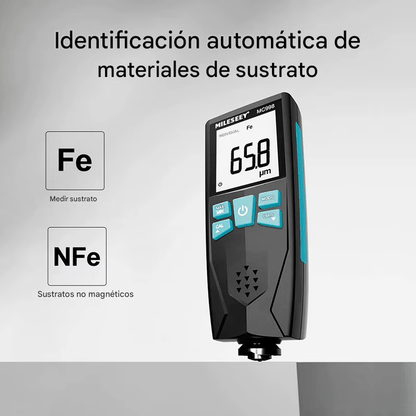 Medidor de espesor de pintura Profesional Mileseey MC998 para Metales Ferrosos y No Ferrosos - SyM Asociados