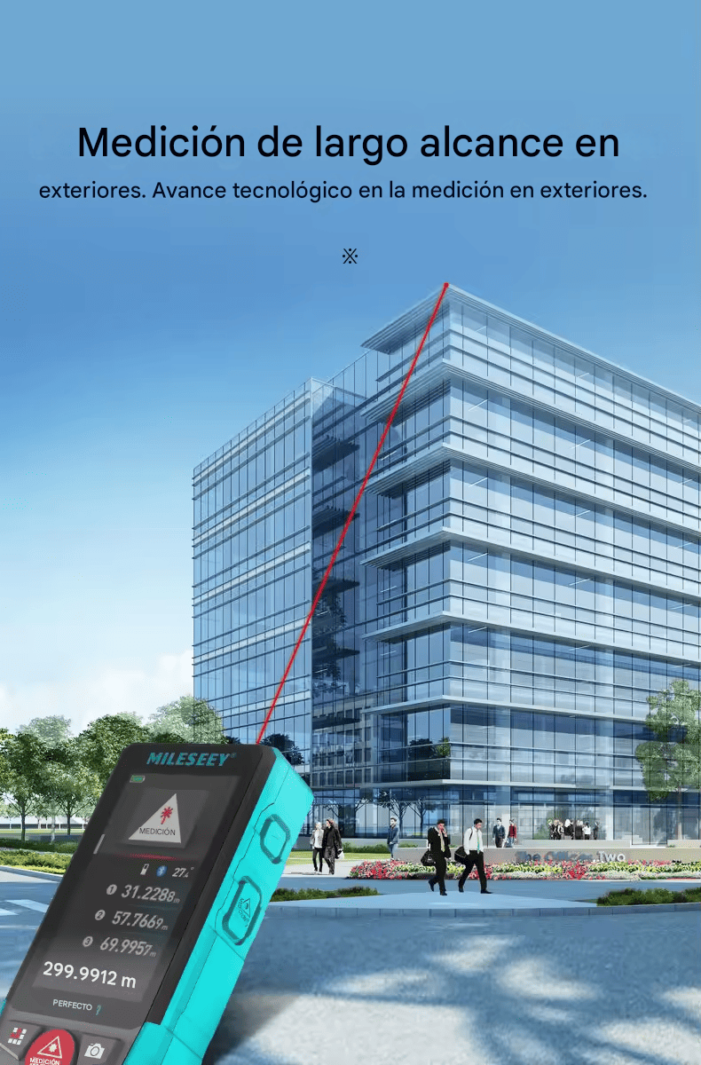 Medidor Láser Mileseey P9 300m Cámara Zoom Exterior - SyM Asociados