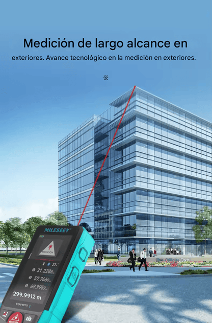 Medidor Láser Mileseey P9 300m Cámara Zoom Exterior - SyM Asociados