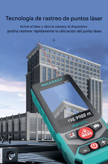 Medidor Láser Mileseey P9 300m Cámara Zoom Exterior - SyM Asociados