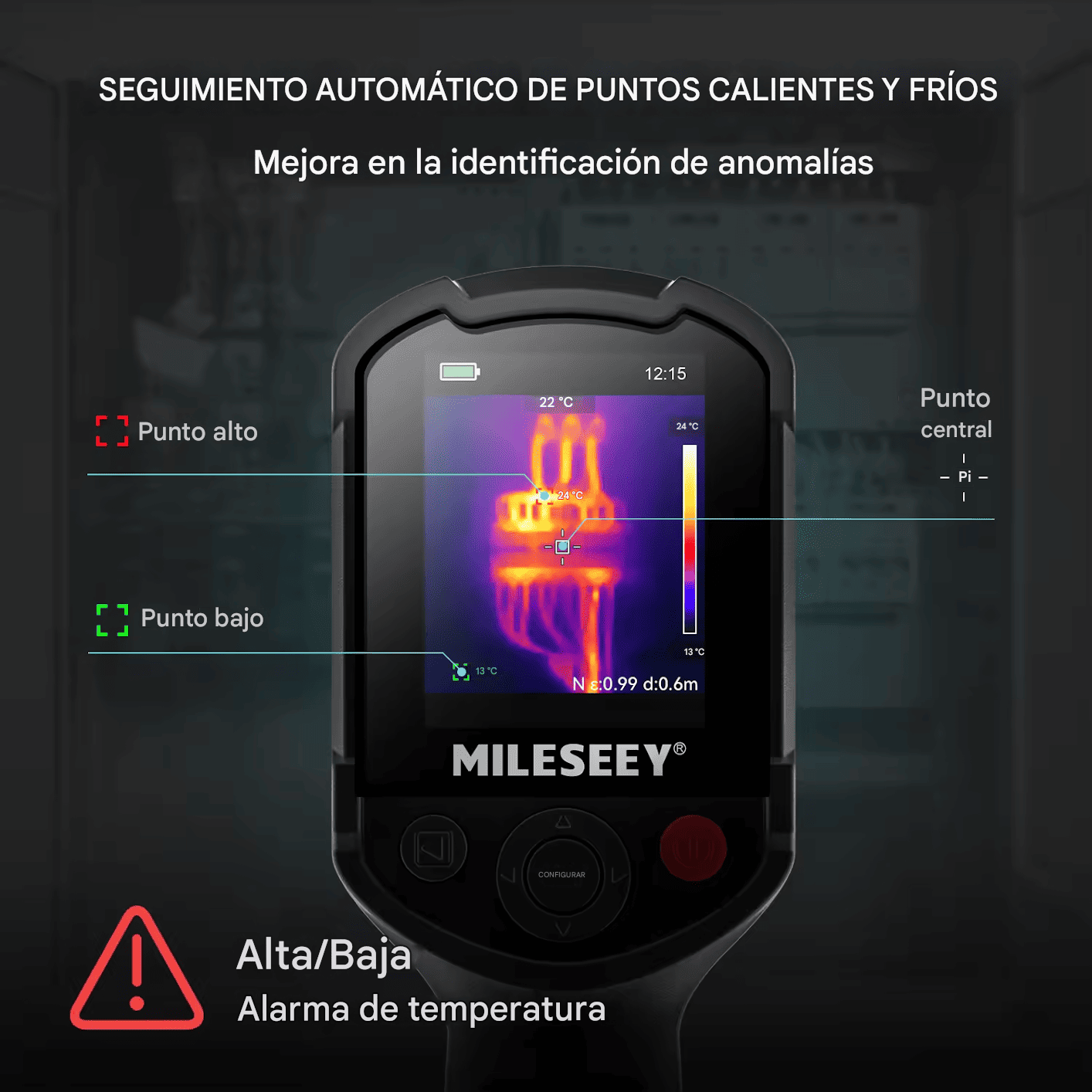 Mileseey cámara termográfica infrarroja 240x240 Tr10 - SyM Asociados