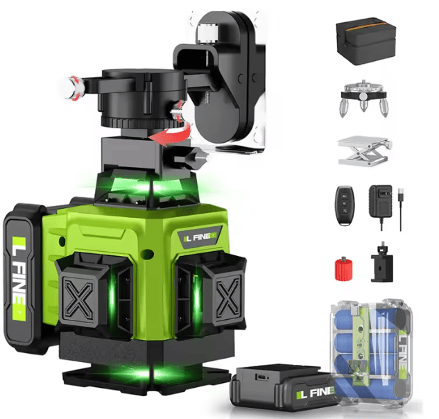 Nivel Laser 16 Líneas Verdes IL FINE LLX - 360 - 09 Recargable + Trípode - SyM Asociados