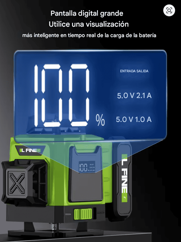 Nivel Laser 16 Líneas Verdes IL FINE LLX - 360 - 09 Recargable + Trípode - SyM Asociados