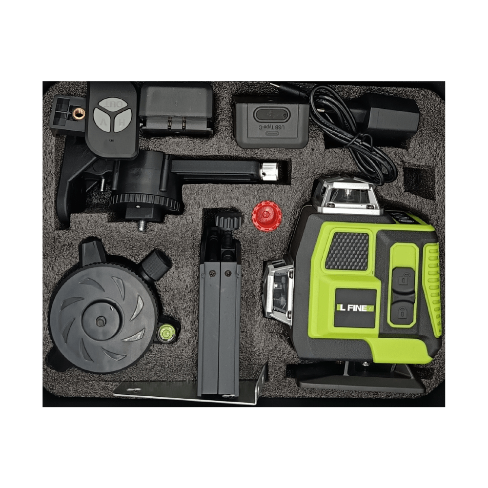 Nivel Laser 16 Líneas Verdes IL FINE LLX - 360 - 11 Recargable + Trípode - SyM Asociados