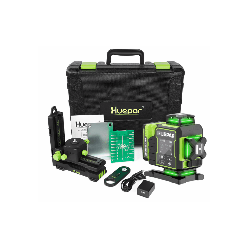 Nivel laser verde Huepar 2026 W04CG 16 líneas - SyM Asociados