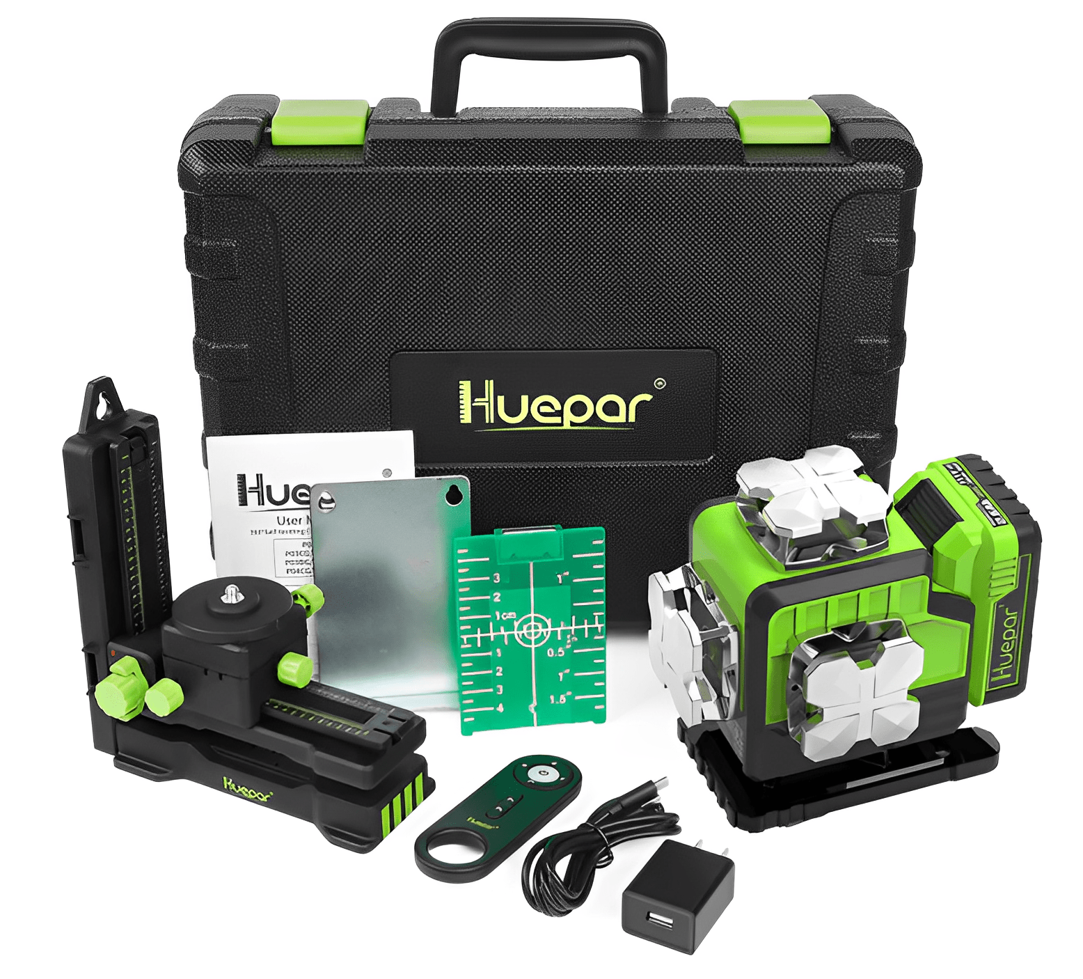Nivel laser verde Huepar P04CG 16 LINEAS bluetooth(Dos Baterías) - SyM Asociados