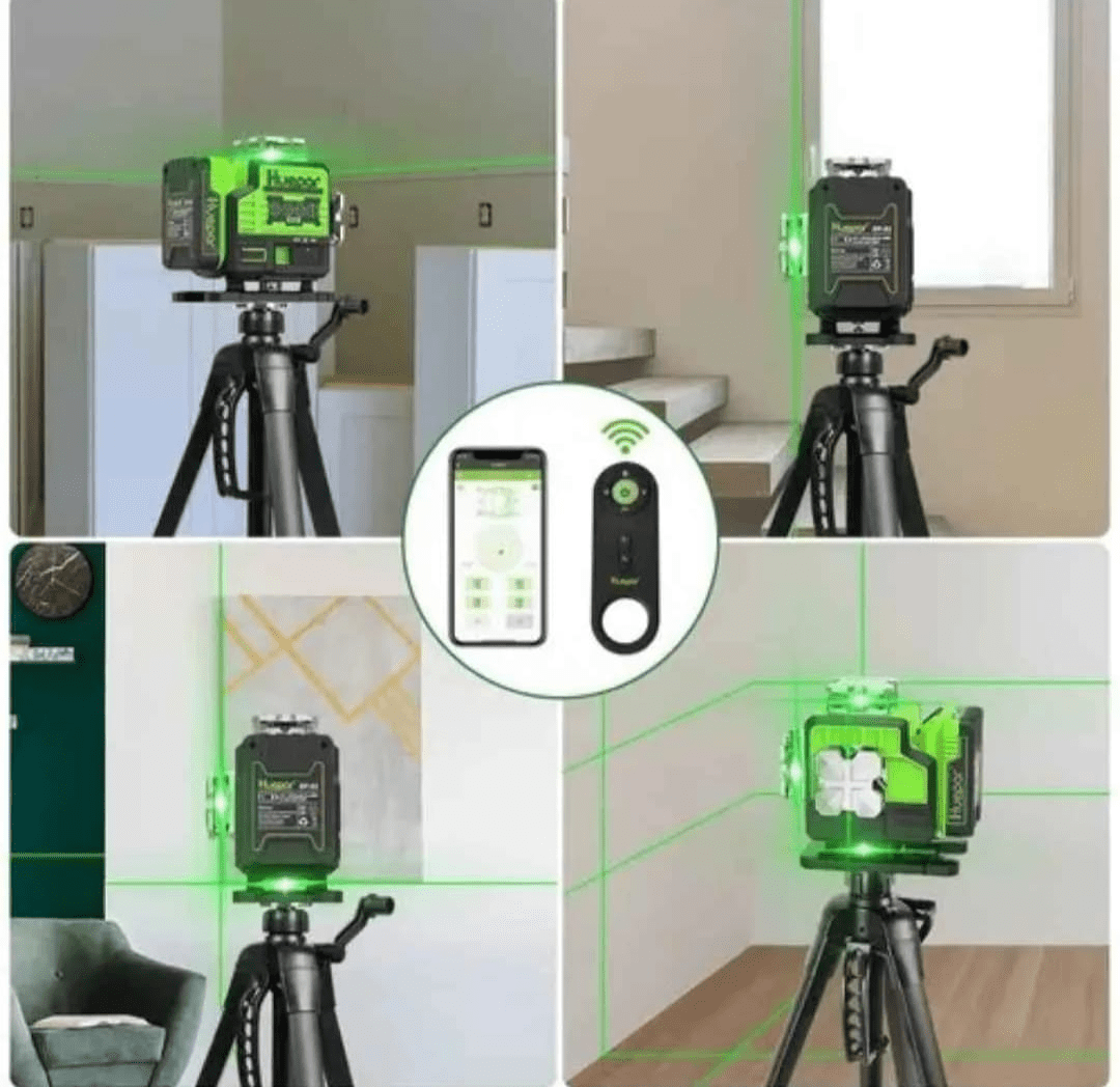 Nivel laser verde Huepar P04CG 16 LINEAS bluetooth(Dos Baterías) - SyM Asociados