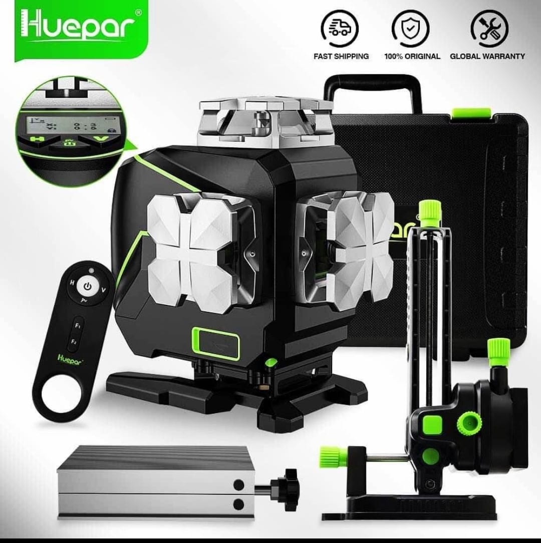 Nivel laser verde huepar S04CG 16 líneas 4d bluetooth - SyM Asociados