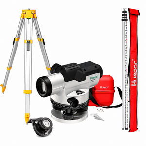 Huepar AL-32X | Nivel Óptico 120m Lente 32x + Mira Telescópica + Trípode | Topografía y Construcción