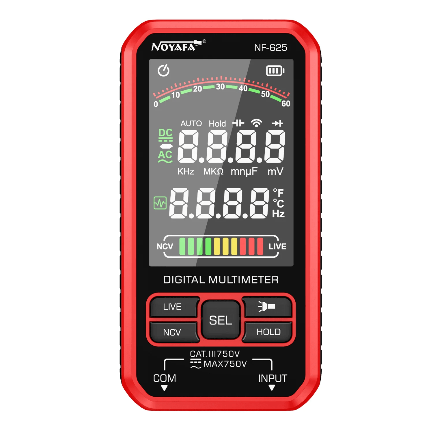 Noyafa NF - 625 multímetro digital, precisión, durabilidad - SyM Asociados
